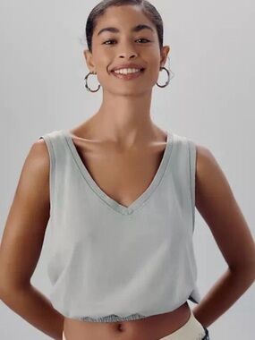 Pilcro Anthropologie Cropped V-Neck Tank